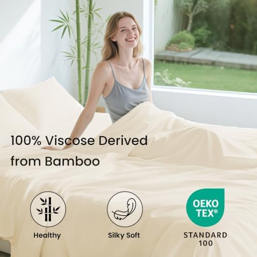 Love's cabin 100% Rayon Derived from Bamboo, Twin Bed Sheets - Image 2