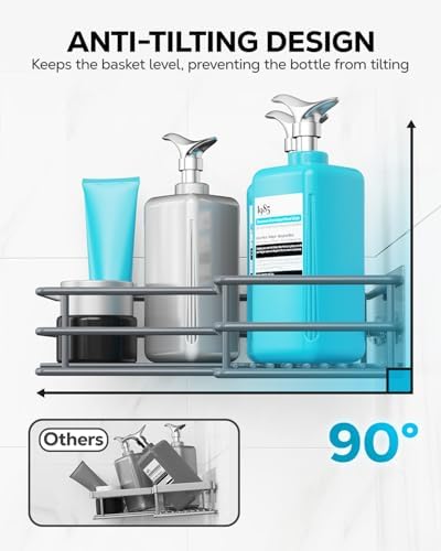 Nieifi Corner Shower Shelves, Adhesive Shower Caddy, Bathroom Organization - Image 6