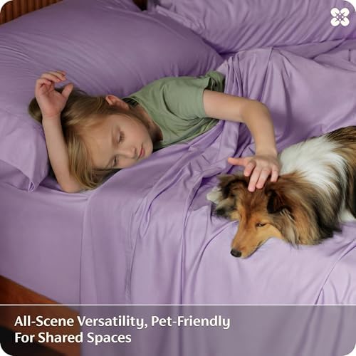 Bedsure PureWoven 100% Rayon Derived from Bamboo, King Size Sheets Set - Image 6