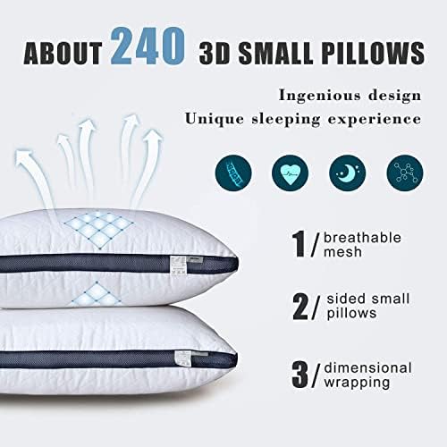 Meoflaw Gusseted Queen Size Bed Pillows Set of 2, Luxury Hotel Pillows - Image 2