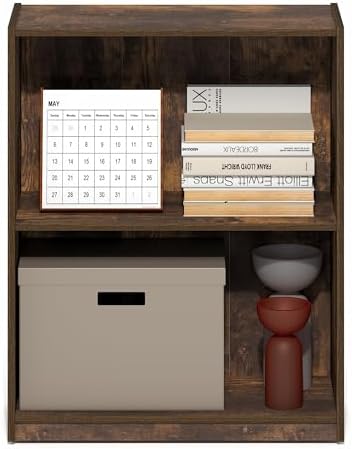Furinno Gruen Book Shelf, 2-Tier Small Bookshelf, Bookcase - Image 5