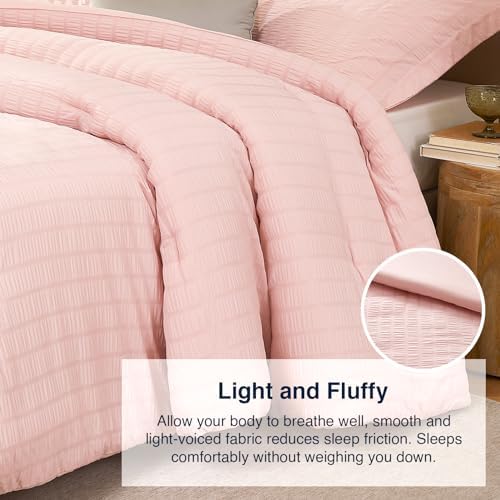 Quataly Full Comforter Set Seersucker Lightweight Bed Set - Image 4