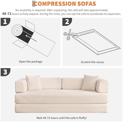 5-in-1 Convertible Sleeper Sofa Bed - Image 4