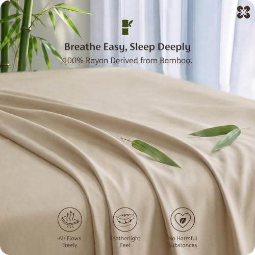 Bedsure PureWoven 100% Rayon Derived from Bamboo, Full Size Sheets - Image 3