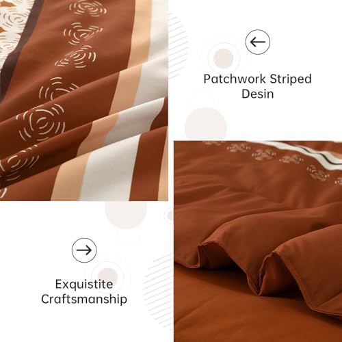 Anibedding Comforter Set Queen Size, 8 Pieces Burnt Orange Bed in a Bag - Image 5