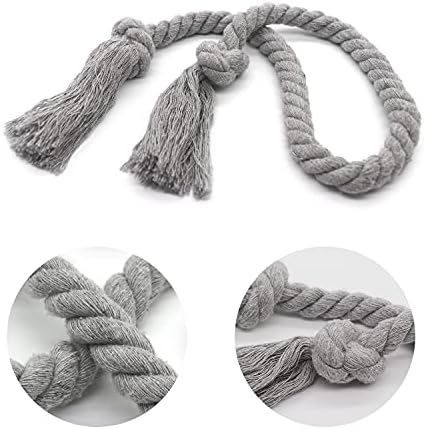 4 Pack Curtain Ties Rope, Outdoor Curtain Tiebacks, Natural Cotton Curtain - Image 4