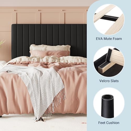 Allewie Twin Bed Frame, Velvet Upholstered Platform Bed - Image 7
