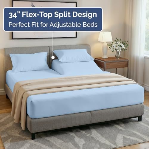 Flex Top Split Head King 4 Piece Sheet Set - Image 3