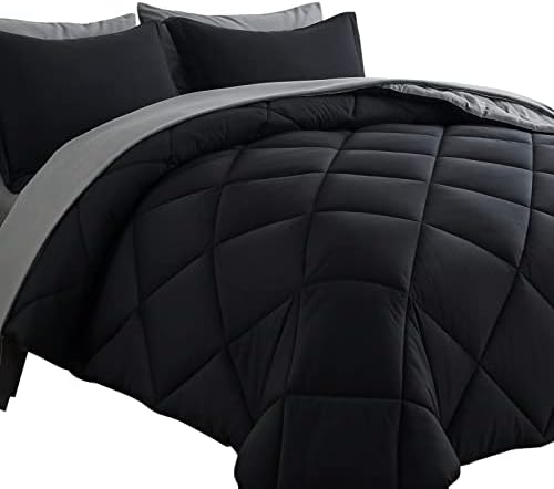 7pcs Reversible Comforter Set Full Down Alternative Bedding Sets by COSYBAY
