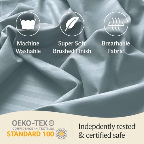 LuxClub 5 PC Split King Size Sheet Set Bed Sheets, Breathable Luxury Sheets - Image 3