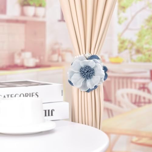 SUQ I OME Pearl Beaded Flower Magnetic Curtain Tieback - Image 7