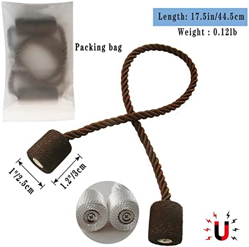 Magnetic Curtain Tiebacks Decorative Holdbacks Rope Tie Back Drapes Hangtty - Image 2