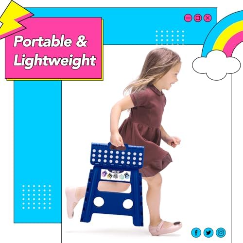 Delxo Folding Step Stool 13 inch 2 Pack, 300 Lbs Step Stool - Image 4