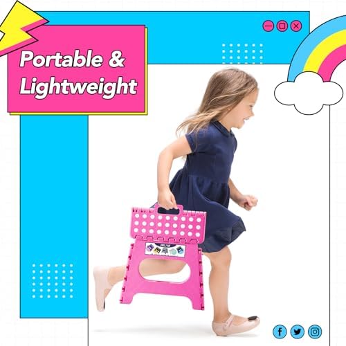 Delxo Folding Step Stool 11 Inch, 300 Lbs Step Stool - Image 2