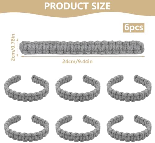 6 Pack Braided Curtain Tieback Elegant Boho Rustic Drapes Holdback - Image 2