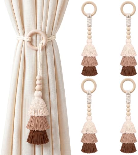 Novabright 4 Pcs Boho Curtain Tiebacks by Unknown