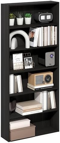 Furinno Basic Book Shelf, 6-Tier Bookcase by Furinno-FitsYourSpaceFitsYourBudget
