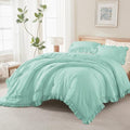 Andency Mint California King Comforter Set, 3 Pieces Shabby Chic Bedding by Andency