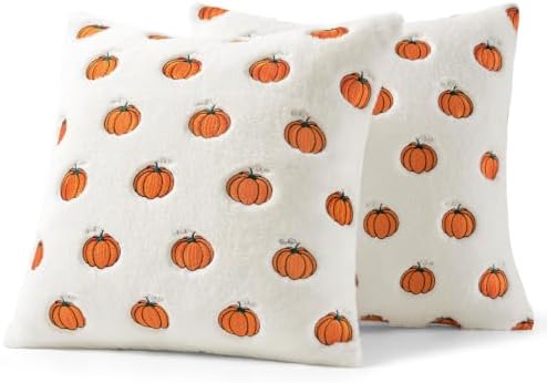 MIULEE Fall Pillow Covers 20x20 Bright Orange Pumpkin Fall Decor - Image 7