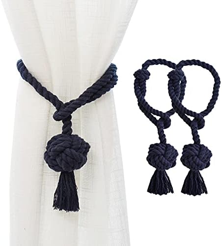 Hand Knitting Curtain Tiebacks Rope by JQWUPUP