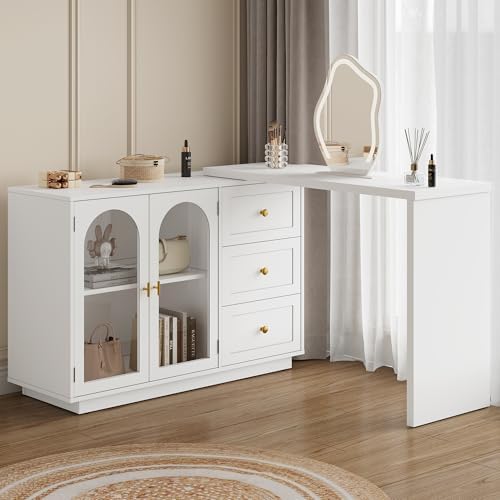 RoyalCraft 83" Makeup Vanity Desk - Image 2