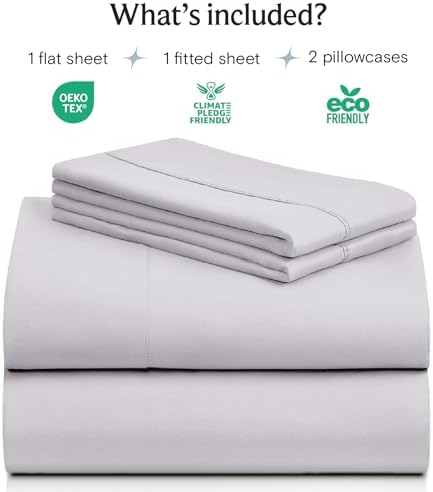 LuxClub 4 PC Sheet Set Bed Sheets Deep Pockets 16" Eco Friendly Wrinkle Free - Image 2