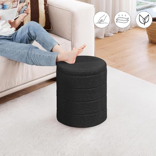 Compact Round Folding Storage Ottoman - Image 6