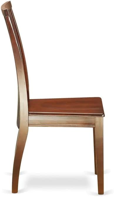 East West Furniture DOIP5-MAH-W 5 Piece Dining Room Furniture Set Includes a Rectangle Kitchen Table with Butterfly Leaf and 4 Dining Chairs, 42x78 Inch, Mahogany