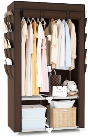 Portable Closet for Hanging Clothes, Portable Wardrobe Closet by BRFOYU