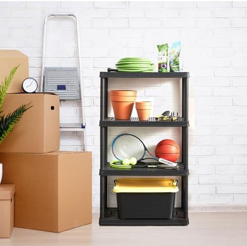 Gracious Living 4 Shelf Fixed Height Solid Light Duty Storage Unit 24 x 12 x - Image 5
