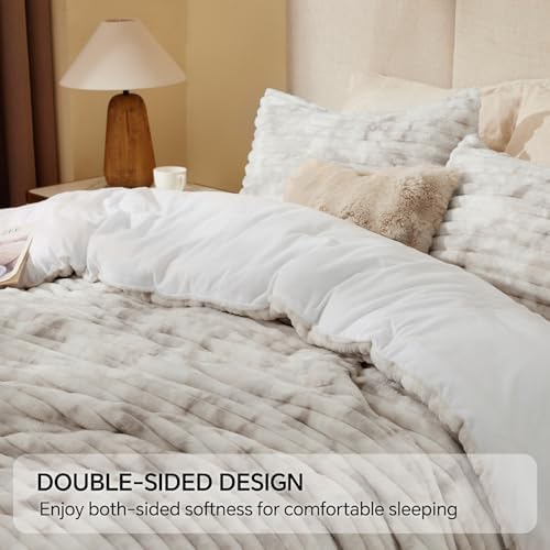 BEDELITE Fleece Full Comforter Set, Fluffy Bed Set - Image 5