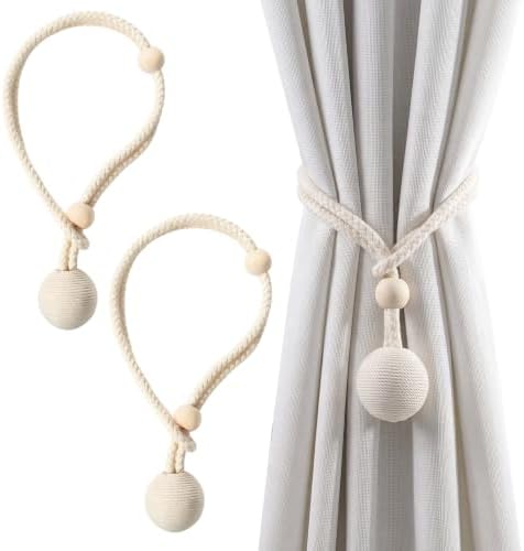 2 Pack Curtain Tie Backs, Curtain Rope Tieback by Dntorx