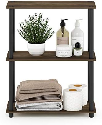 Furinno Turn-N-Tube Storage Shelves, 3-Tier Book Shelf, Corner Shelf, Toolless - Image 4