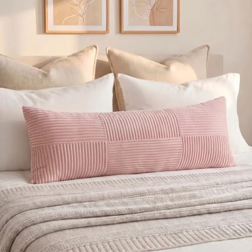 Fancy Homi Set of 2 Blush Pink Boho Long Lumbar Body Decorative Throw Pillow - Image 7