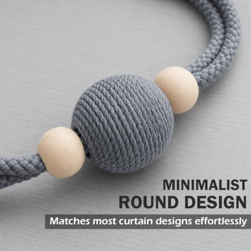2 Pack Magnetic Curtain Tiebacks, Minimalist Curtain Holdbacks - Image 5