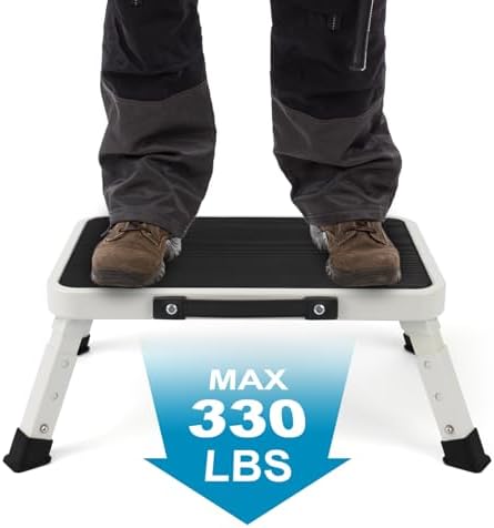 Valeo Folding Step Stool, Adjustable Step Stool - Image 2