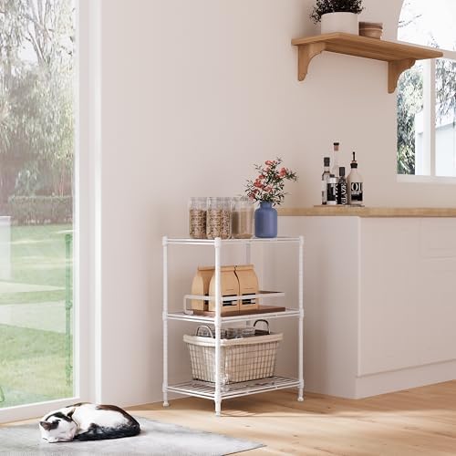 IZEUK 3 Tier Shelf, Heavy Duty Steel Wire Shelving Unit - Image 5