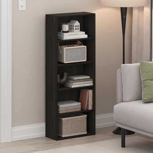 Furinno Basic Book Shelf, 5-Tier Bookshelf, Storage Organizer Bookcase - Image 2