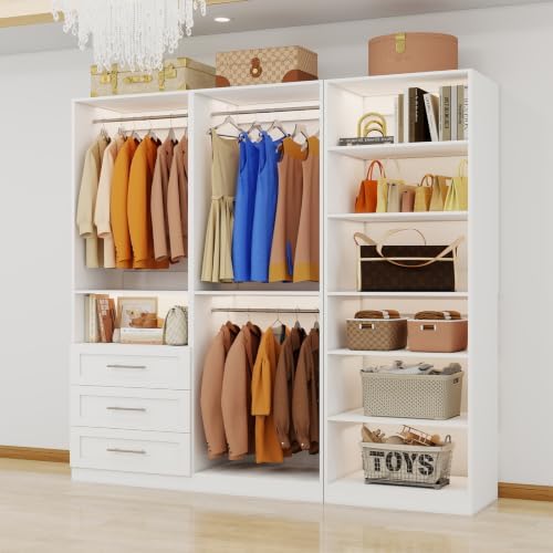 Closet System with 3 Sets, 6FT–15FT Modular Closet Organizer System with 3 by Dooloric