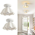 Vintage White Semi Flush Mount Hallway Ceiling Light 2 Pack Flower Ceramic by WelcometoLuafaclighthouse