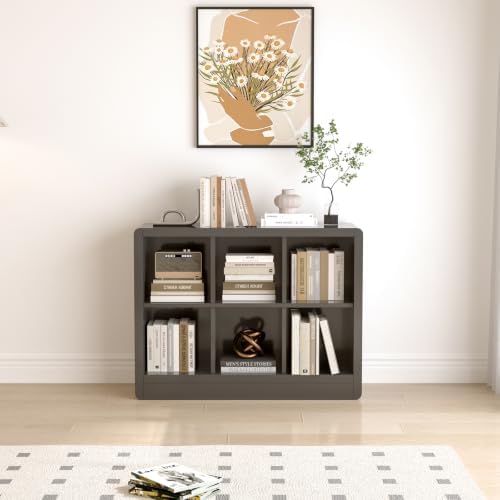 Low Cube Bookcase, 6-Cube Storage Organizer Shelf - Image 7