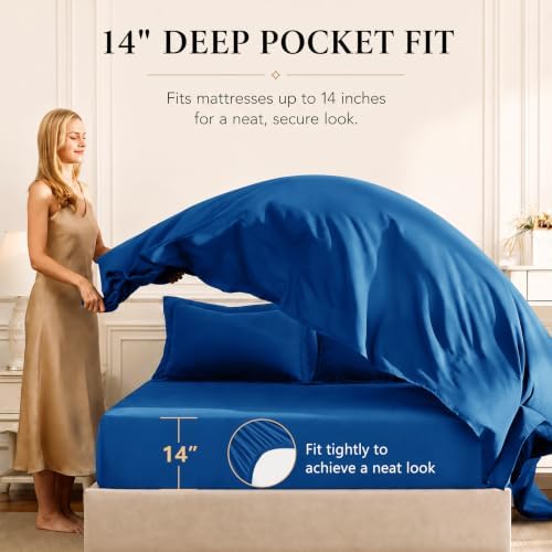 CozyLux Twin XL Comforter Set 68"x88" Classic Blue - Image 5