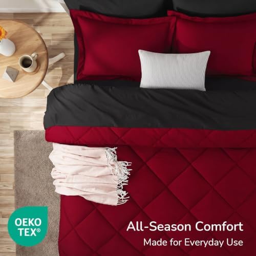 downluxe Full Comforter Set Soft Reversible 7 Pieces - Image 6