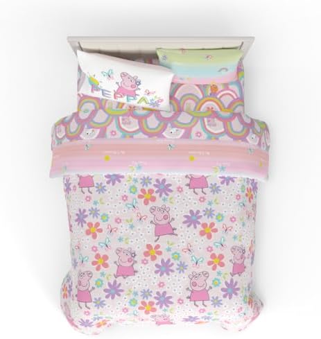 Franco Peppa Pig Kids Bedding Super Soft Comforter and Sheet Set by Franco