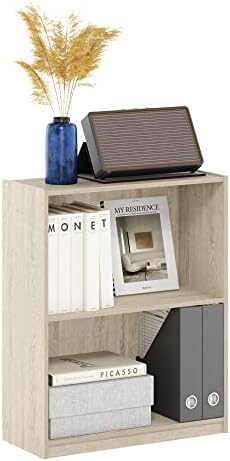 Furinno Gruen 2-Tier Open Shelf Bookcase, Metropolitan Pine by Furinno-FitsYourSpaceFitsYourBudget