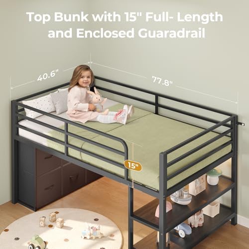 ADORNEVE Low Loft Bed Twin Size - Image 6