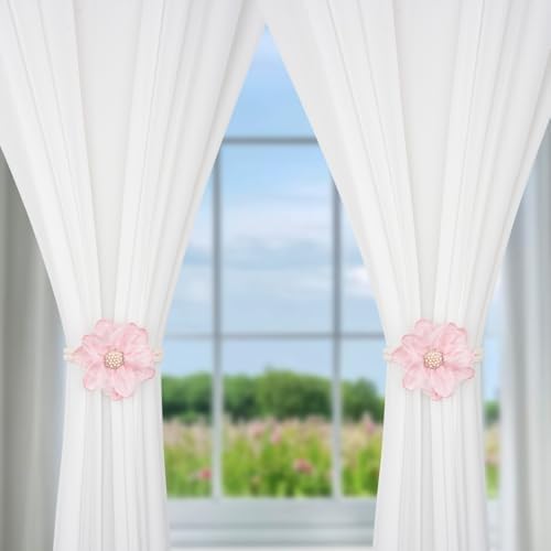 SUQ I OME Lotus Flower Shape Curtain Tiebacks, 1 Pair - Image 6