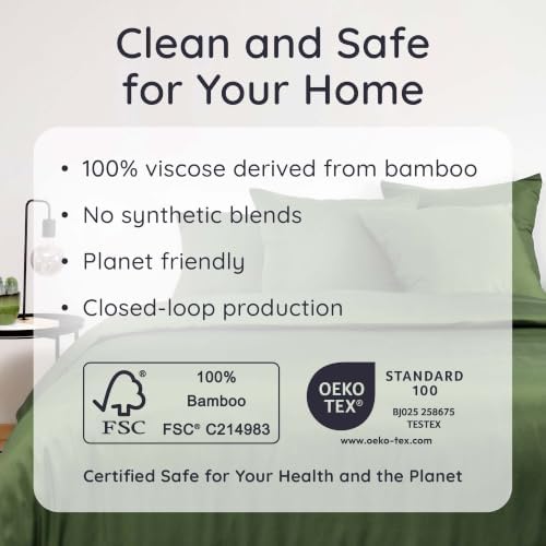 Bambaw 100% Viscose Derived from Bamboo Sheets Queen Size Set – 4pcs Cooling - Image 6