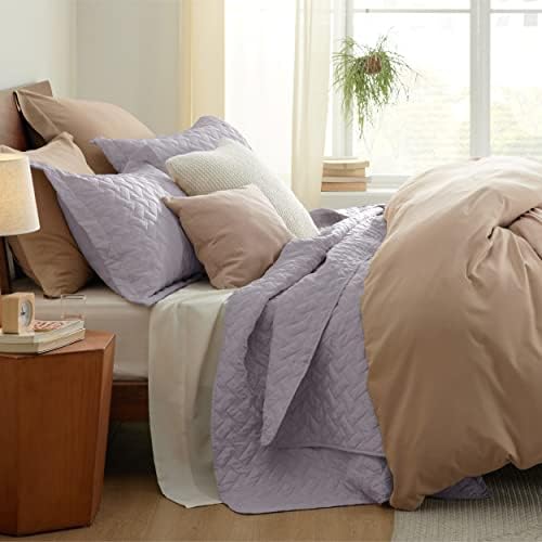 Bedsure Queen Size Quilt, Lightweight Comforter Set, Light Purple Bedspread - Image 5