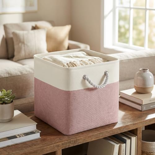 11 inch Cube Storage Bin with Handles 6 Pack - Image 4